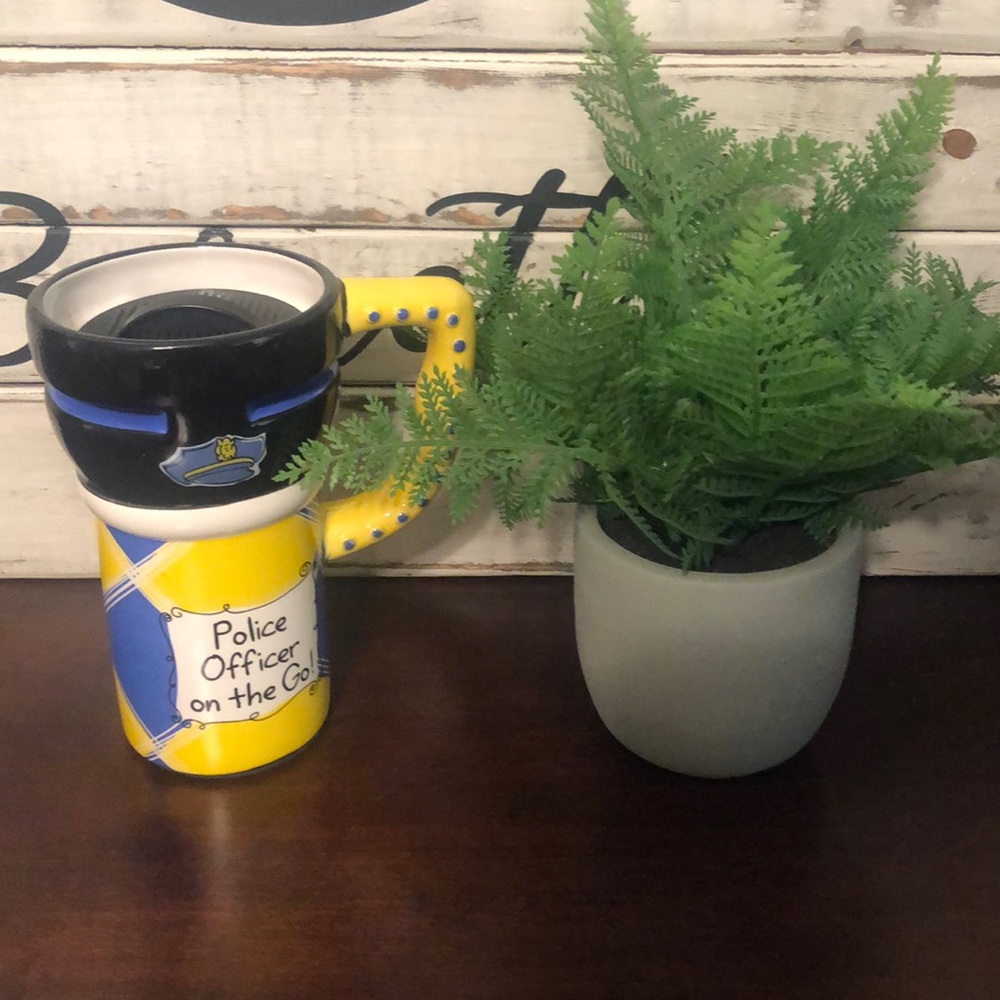 New ceramic “police on the go” humor coffee cup